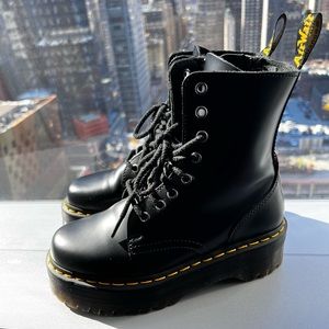 Leather platform Jadon combat boots
